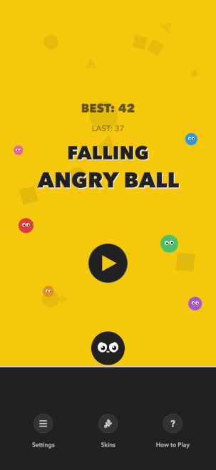 Falling Angry Ball Splash Screen