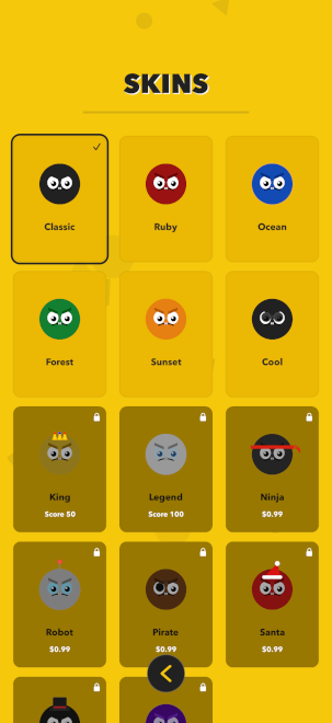 Falling Angry Ball Skin Collection